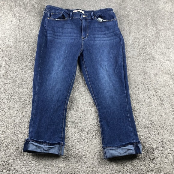 Levi's Denim - Singnature Levis  Capri Jeans Womens 12‎ Blue Dark Wash Mid Rise